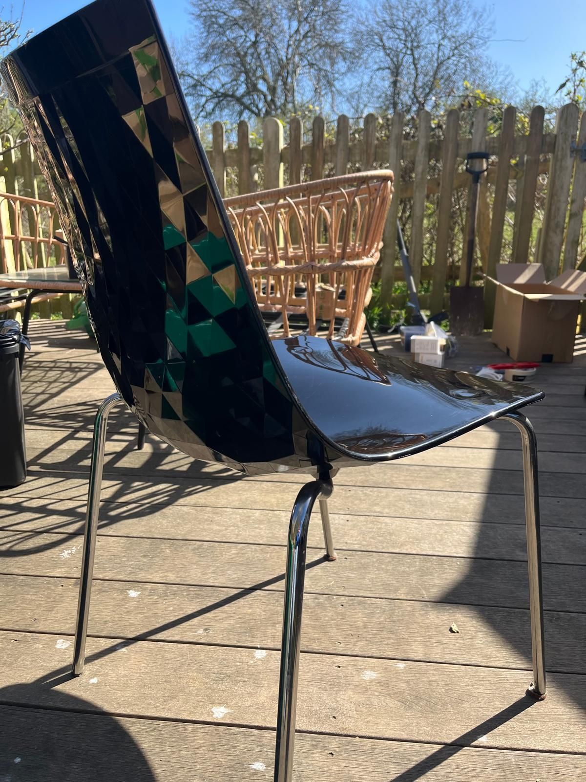 6 Calligaris Ice Chairs In Black photo for sale