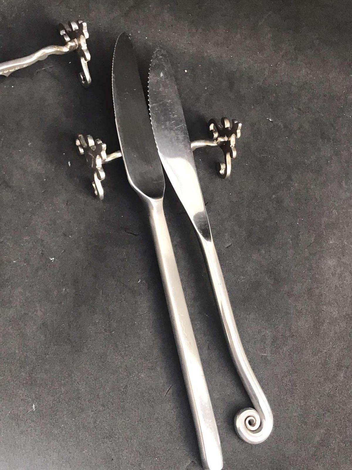 Knife Rests Large For Table Cutlery Holders Antique English Silver Plated Metal Dinner Table Holiday Elegant Set Of 2 Gift For Couple photo buy