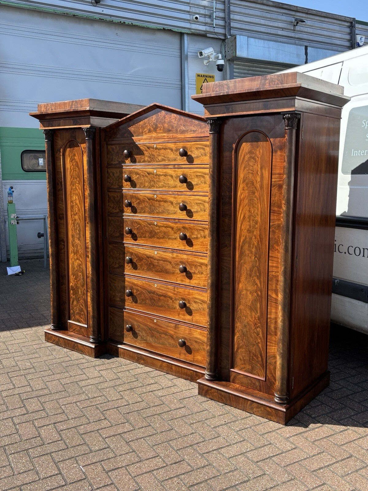 William IV Mahogany Compactum, Large Chest Of Drawers And 2 Cupboards. Superb photo 2253.0