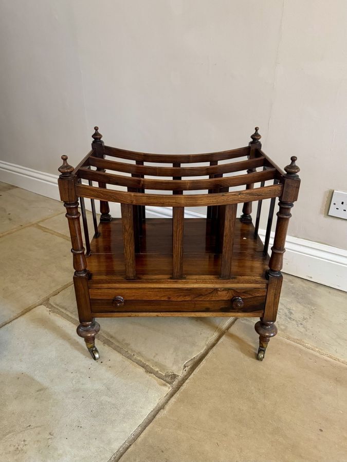 Quality Antique George III Rosewood Freestanding Canterbury photo Furniture