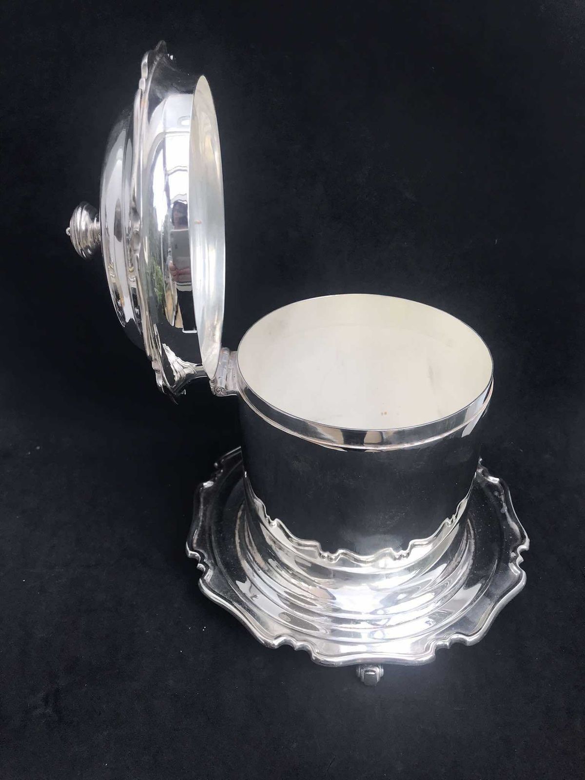 Biscuit Barrel Atkin Brothers Verzilverde Biscuittrommel, Koektrommel Edwardiaans Verzilverd Biscuit Jar Cookie Jar Engeland Cadeau Voor Haar photo furniture