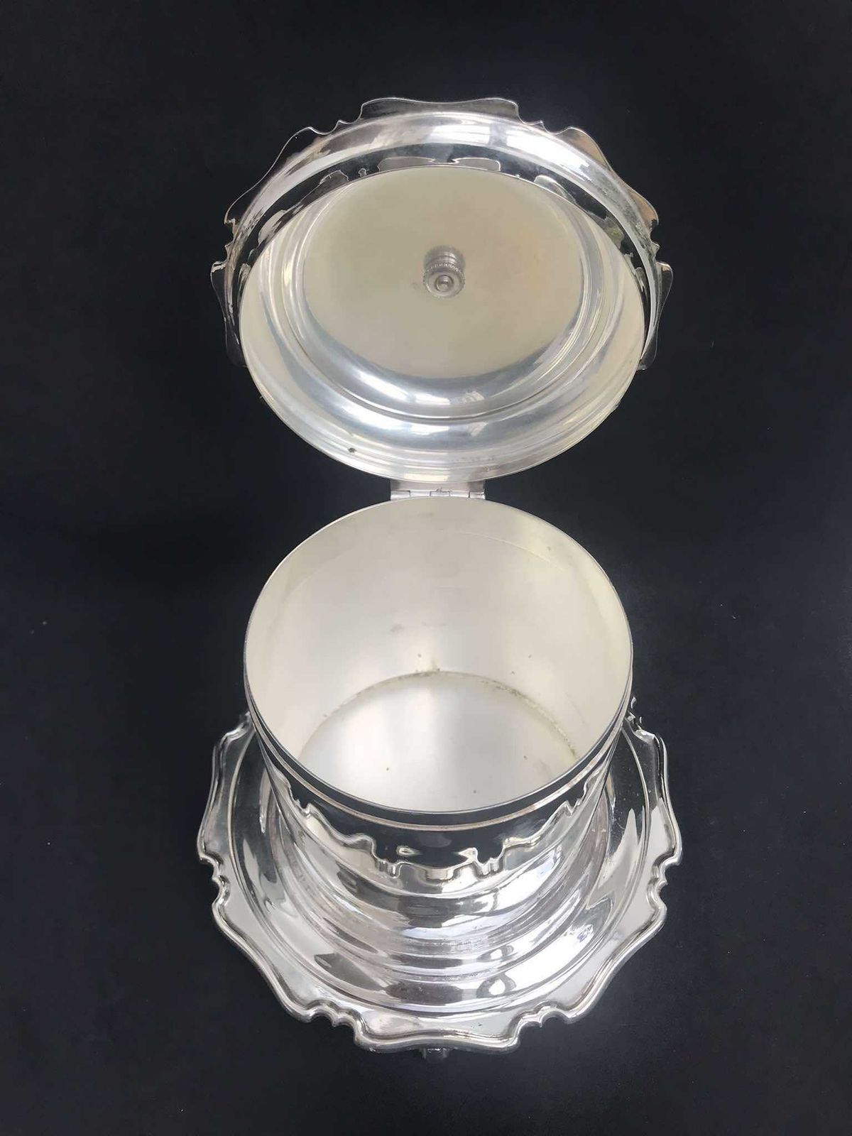Biscuit Barrel Atkin Brothers Silver Plated Biscuit Box, Cookies Jar Edwardian Silver Plated Biscuit Jar Cookie Jar England Gift For Her photo buy