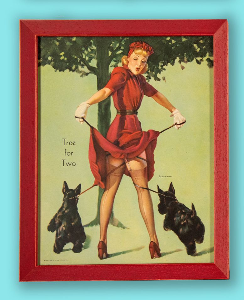 Professionally Framed Original 1950s Pin Up Cards – Set Of 12 photo vinterior