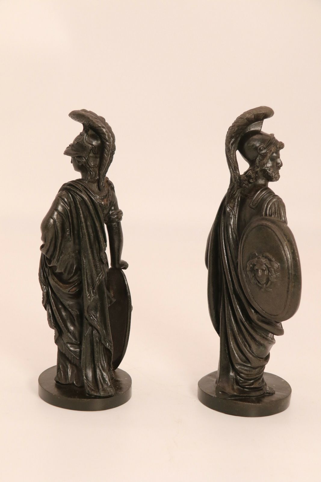 A Rare Pair Of Mid 19th C Grand Tour Bronze Figures Of Athena And Zeus photo vinterior