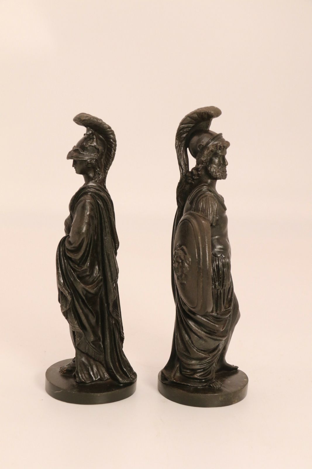 photo furniture A Rare Pair Of Mid 19th C Grand Tour Bronze Figures Of Athena And Zeus