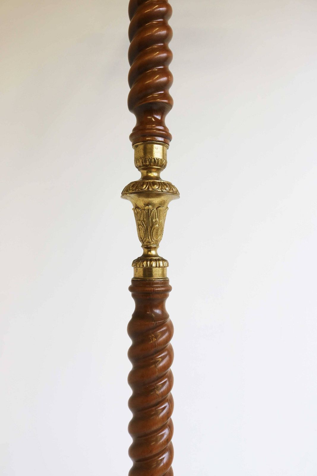 Twisted Wood & Ornate Brass Italian Coat Hat Rack Hall Tree Floor Stand Hollywood Regency Vintage Women's Faces Bedroom Furniture 50s photo buy