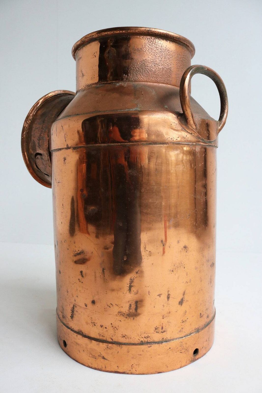 Antieke Koperkleurige Melkbus Met Handvatten – Geschikt Als Paraplubak – Ca. 1880–1900, Landelijke Stijl, Eind 19e Eeuw photo vinterior