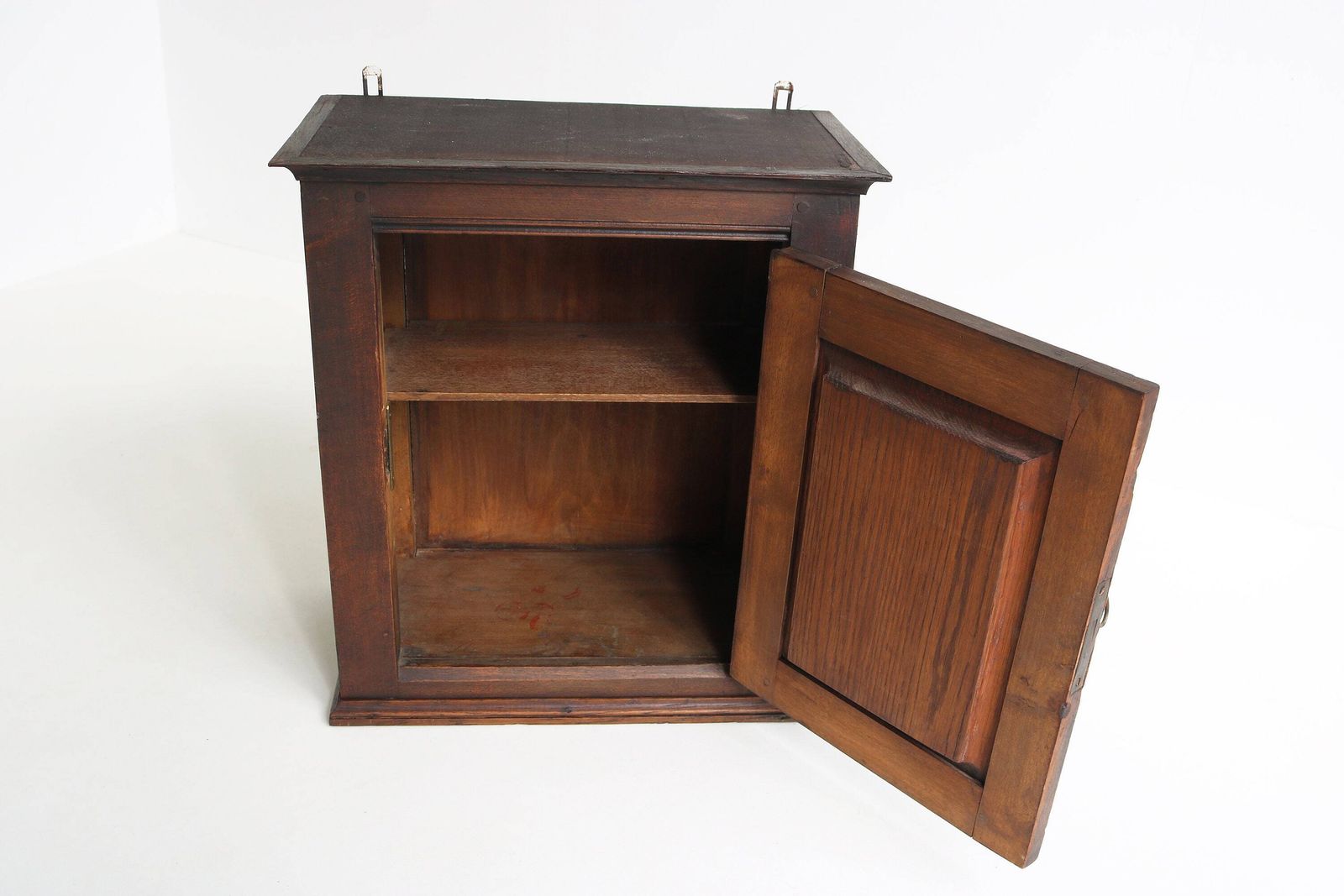 Authentic Antique Wooden, Carved Neo Gothic Small Wall Cabinet France 19th Century Medicine Cabinet Gothic Revival Craftsmanship photo vintage
