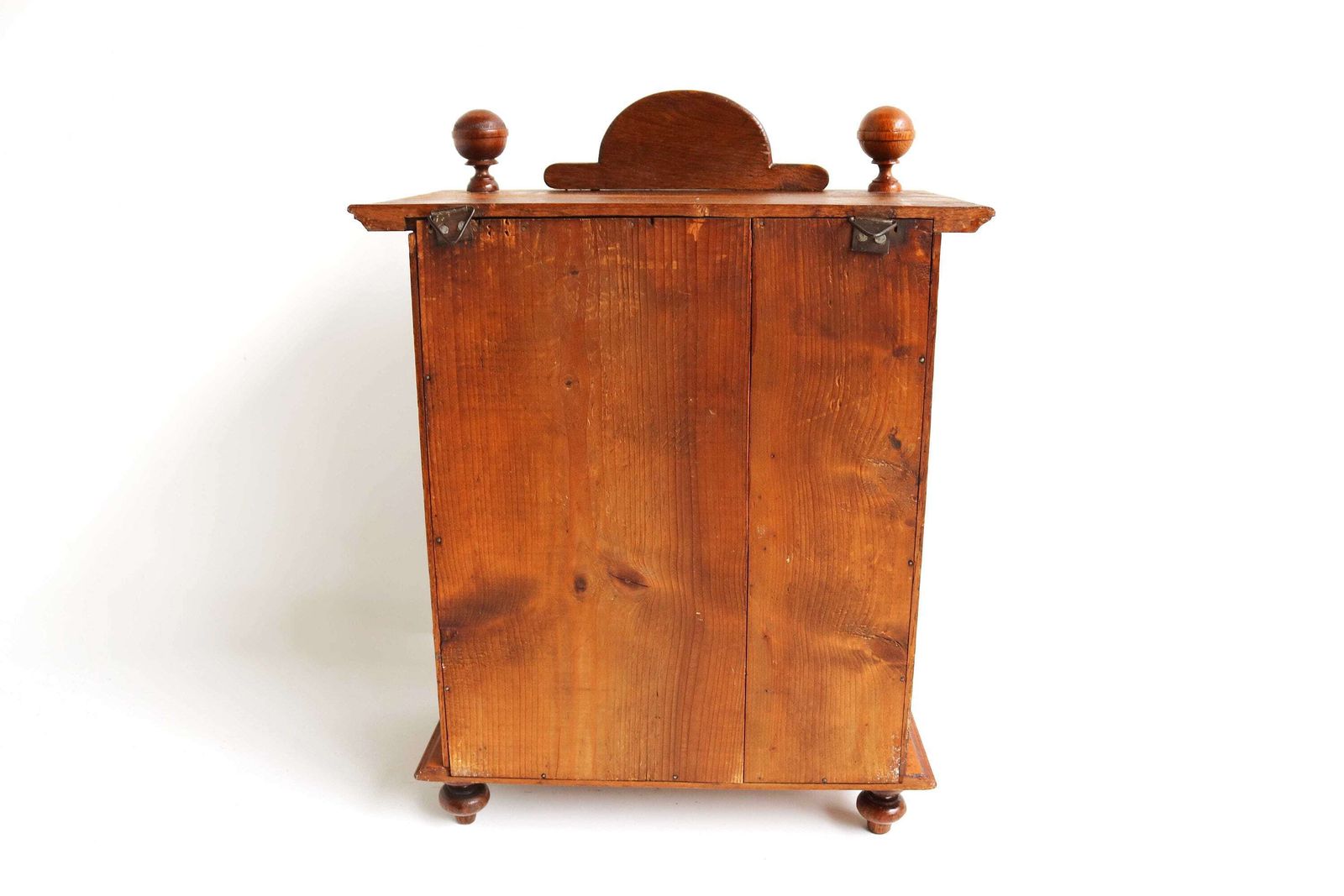Antique German 19th Century Standing Or Hanging Small Cabinet Hand Carved Oak Neo Classical Small Wall Cabinet Lock And Key 1880s photo vintage
