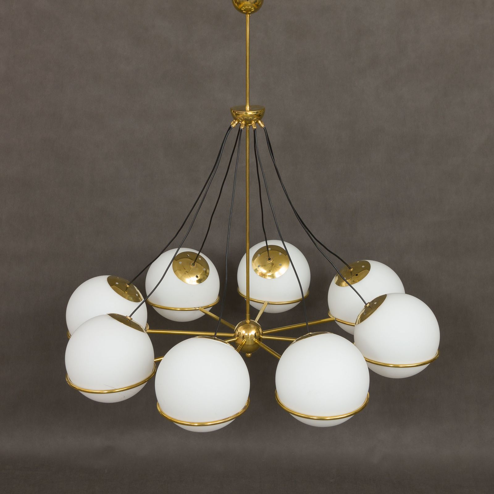 Gino Sarfatti Style Italian Chandelier photo for sale