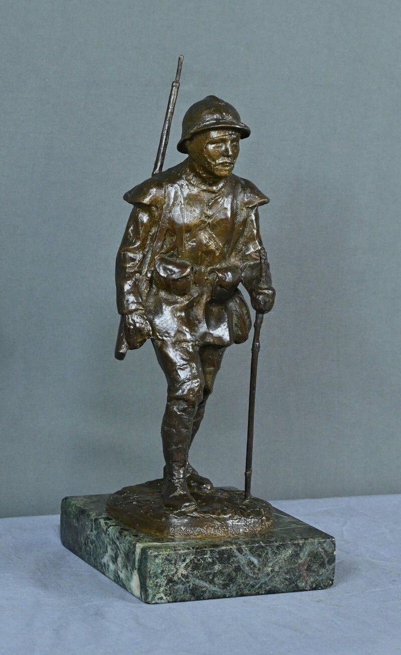 Bronze “Souvenir Of Souchez” By R. Paris – Early 20th Century photo furniture