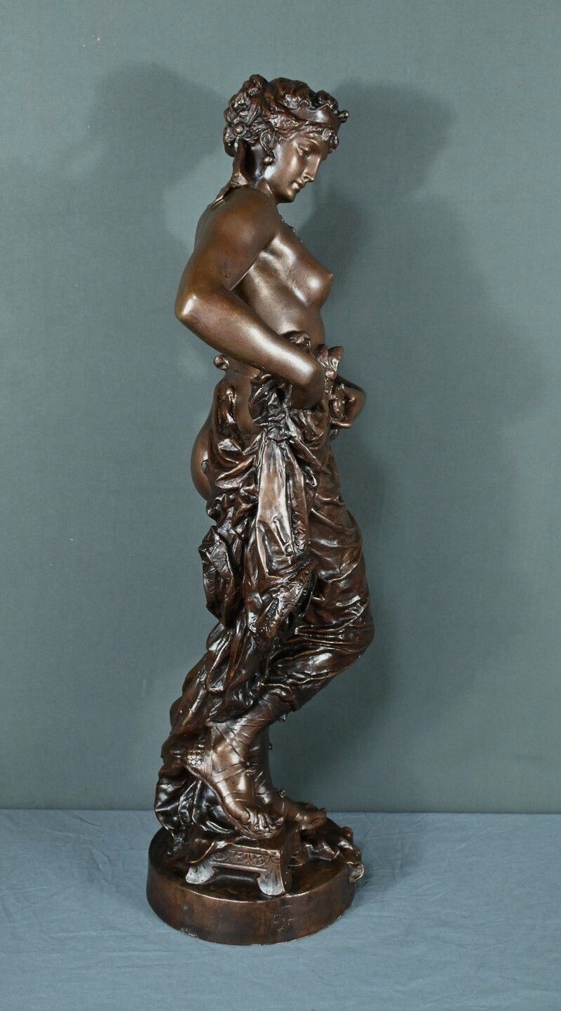 photo vinterior Important Bronze “Nycia” By Ch. Le Bourg – 2nd Part Of The 19th Century