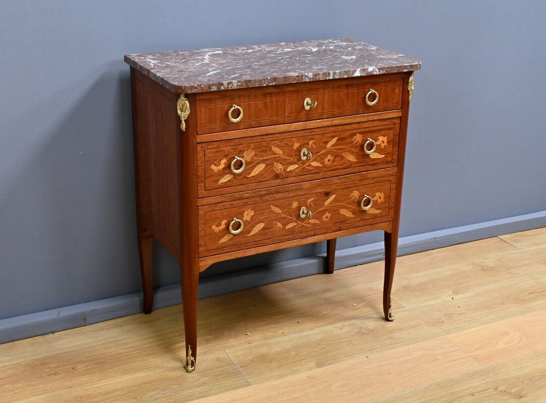 Small Chest Of Drawers In Blond Mahogany – Early 20th Century photo furniture