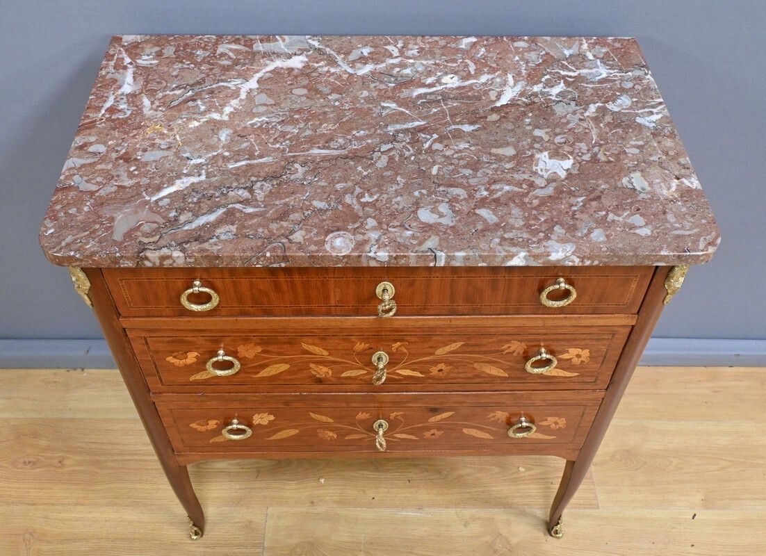 Small Chest Of Drawers In Blond Mahogany – Early 20th Century photo 1720.0