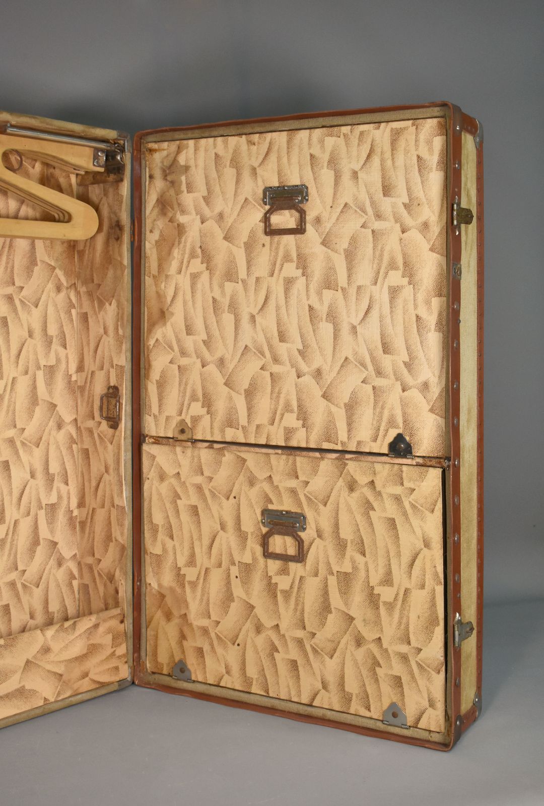 photo furniture French Antique Steamer Trunk Suitcase