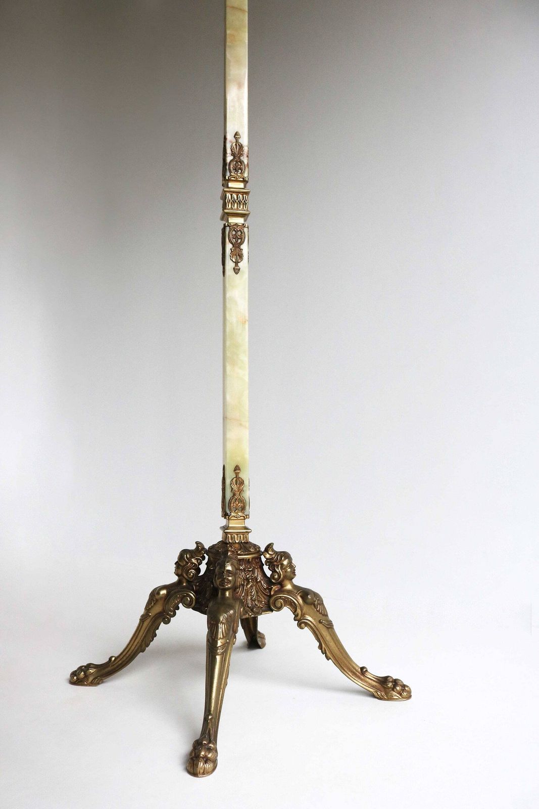 Gorgeous Italian Ornate Casted Brass & Onyx Marble Coat Hat Rack Hall Tree Floor Stand Hollywood Regency Vintage Eye Catcher Classic photo buy