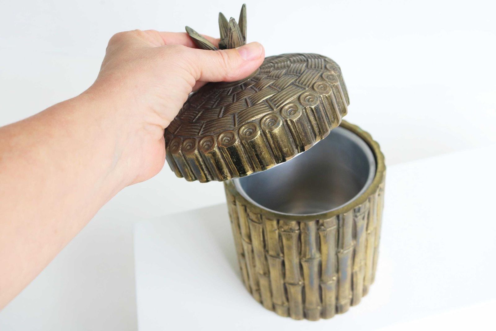 Italiaanse Mid Century "Bamboo" Ijsemmer Van Mauro Manetti, Made In Italy, Jaren 1960–1970 photo for sale