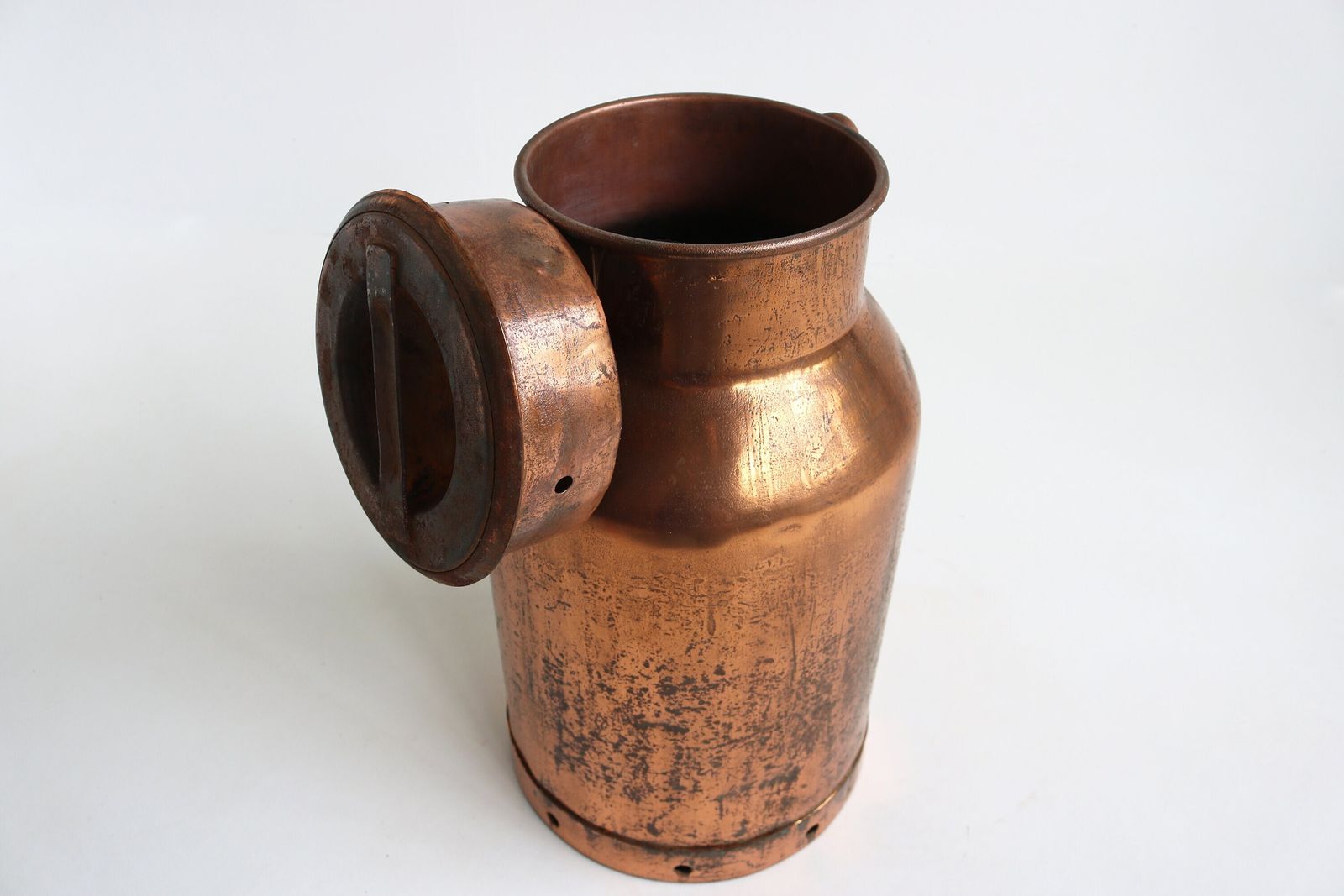 Antiek Koperen Melkbus – Paraplubak | Ca. 1880–1900 | Landelijke Stijl | Met Deksel En Draaggreep photo 508.0