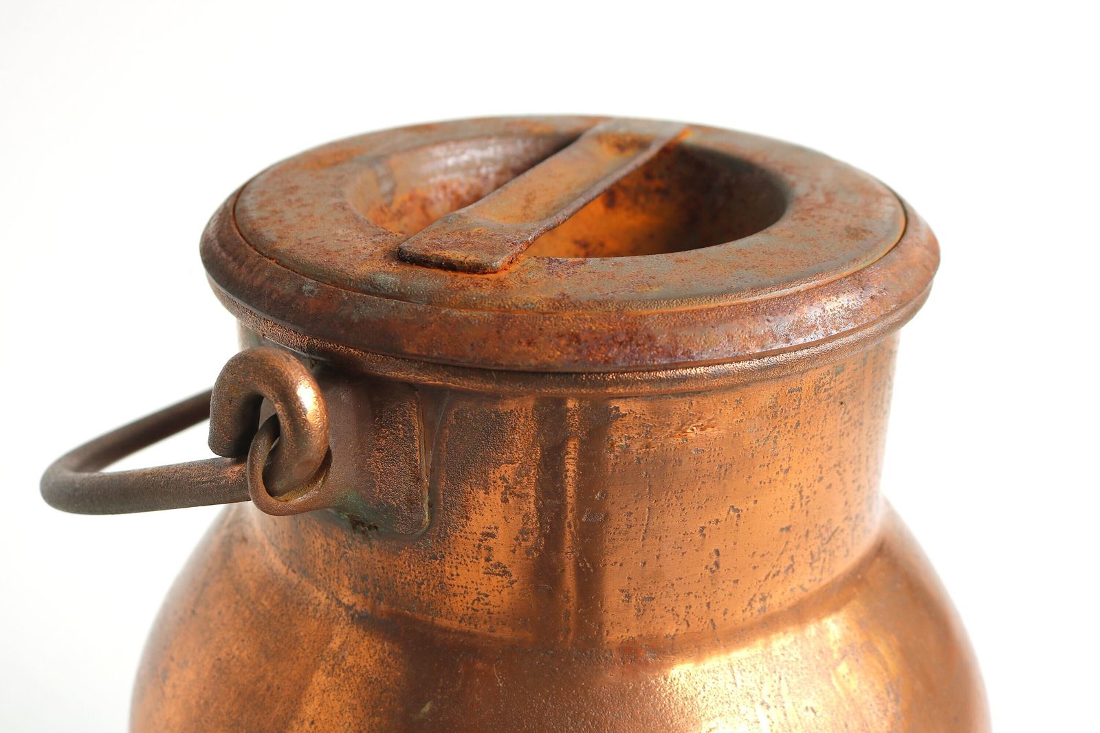 Antiek Koperen Melkbus – Paraplubak | Ca. 1880–1900 | Landelijke Stijl | Met Deksel En Draaggreep photo vinterior