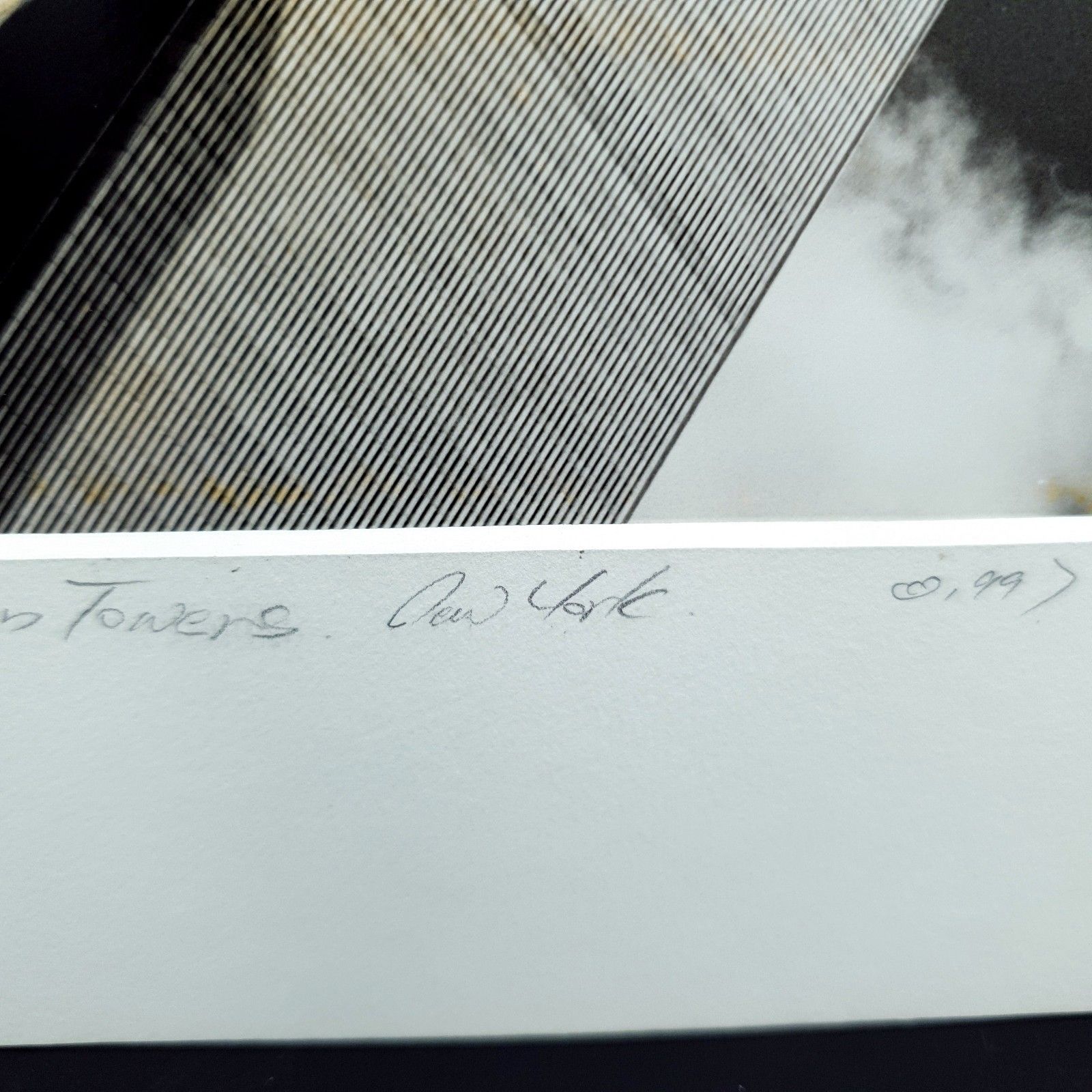 Signed Original Photograph Twin Towers New York 1999 Framed Low Angle View photo buy