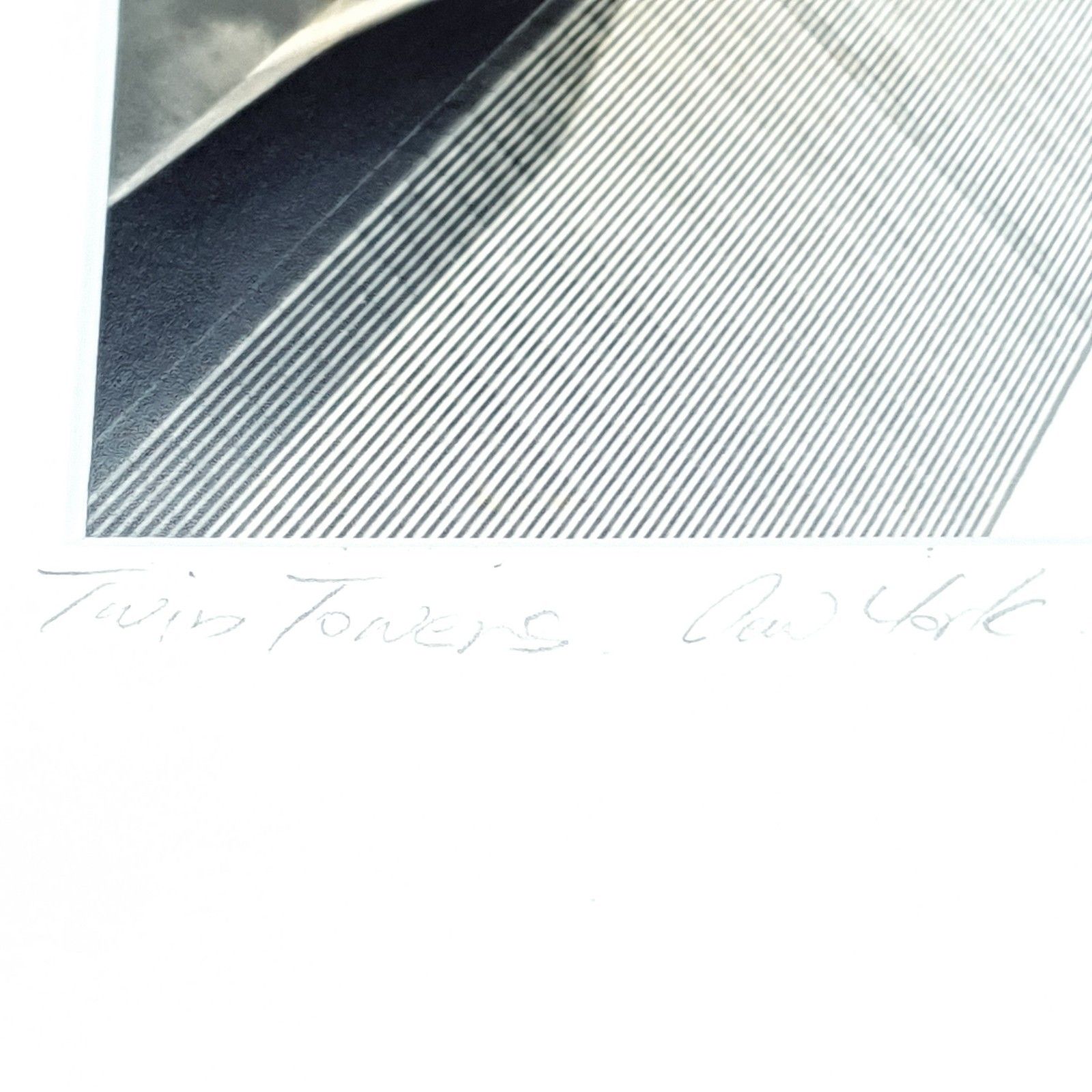 photo for sale Signed Original Photograph Twin Towers New York 1999 Framed Low Angle View