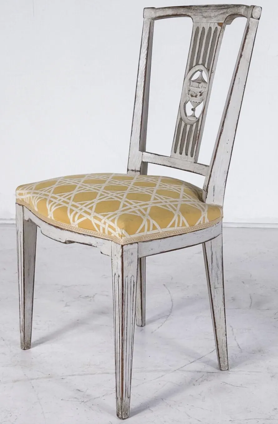 Set Of 10 Gustavian Style Dining Chairs photo for sale