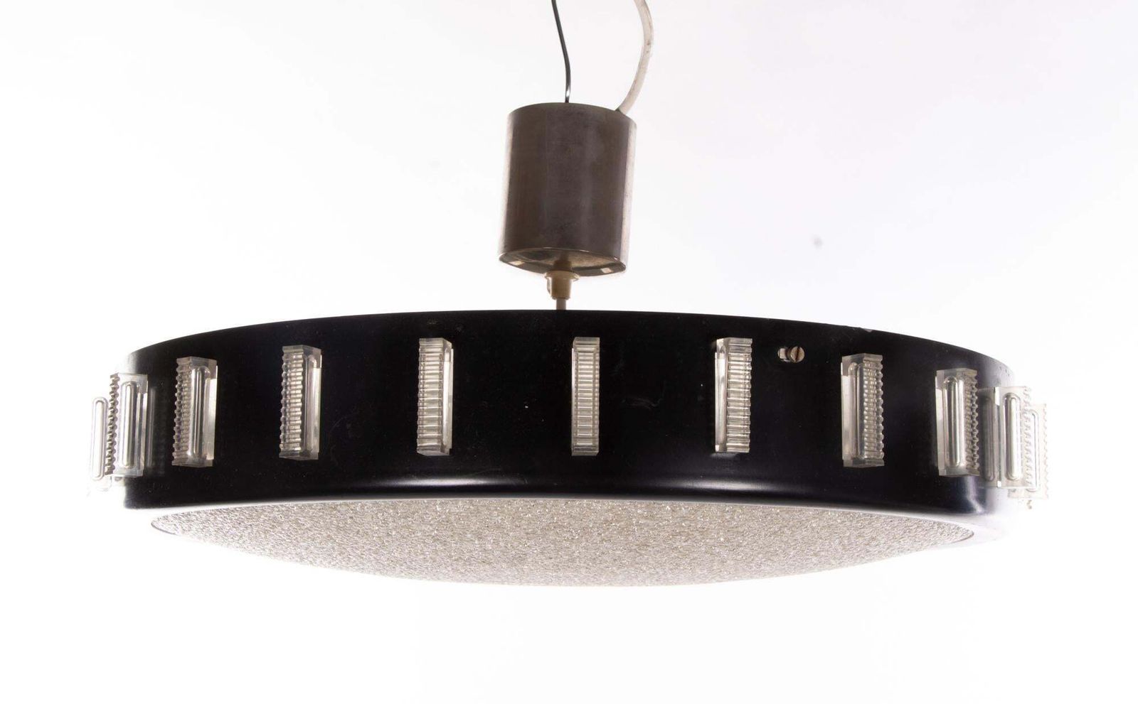 1950 Italy Drum Flush Mount Chandelier In The Manner Of Stilnovo photo for sale