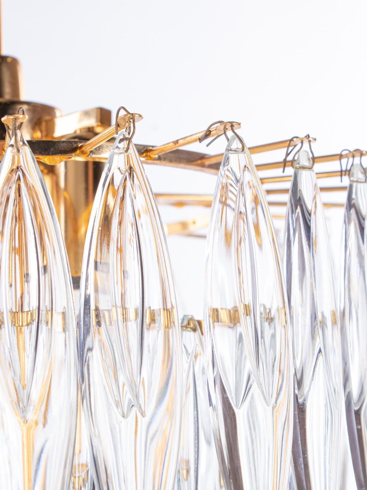 1960 Vienna Bakalowits & Sons Chandelier Crystal & Gold Plated photo for sale
