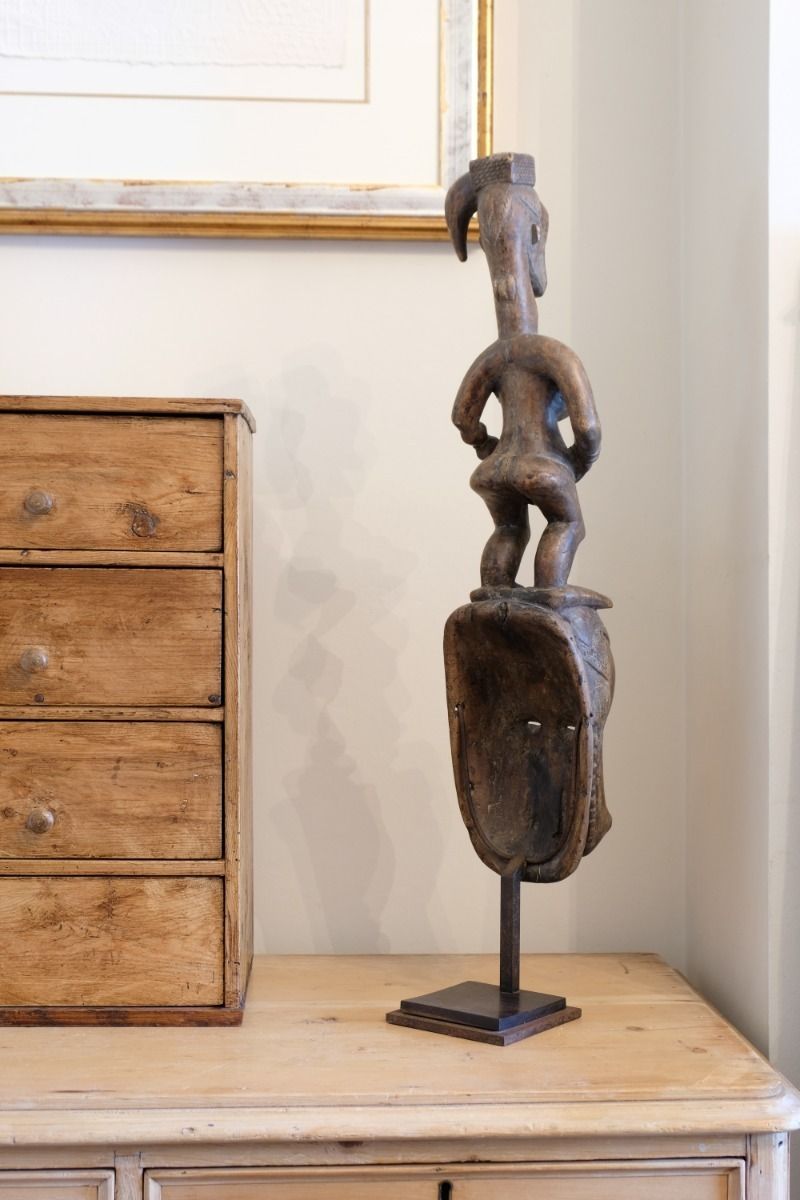 Carved African Guro (Gouru) Fertility Figure Sculpture On Stand photo 330.0