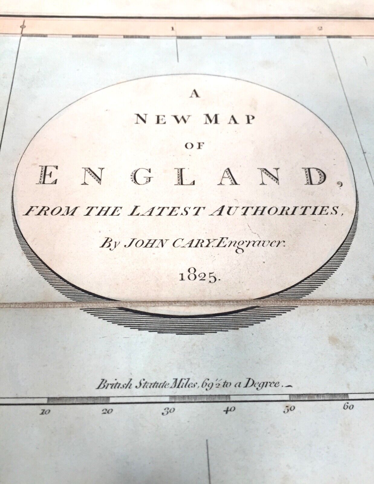A New Map Of England From The Latest Authorities By John Cary / Antique 1825 photo buy