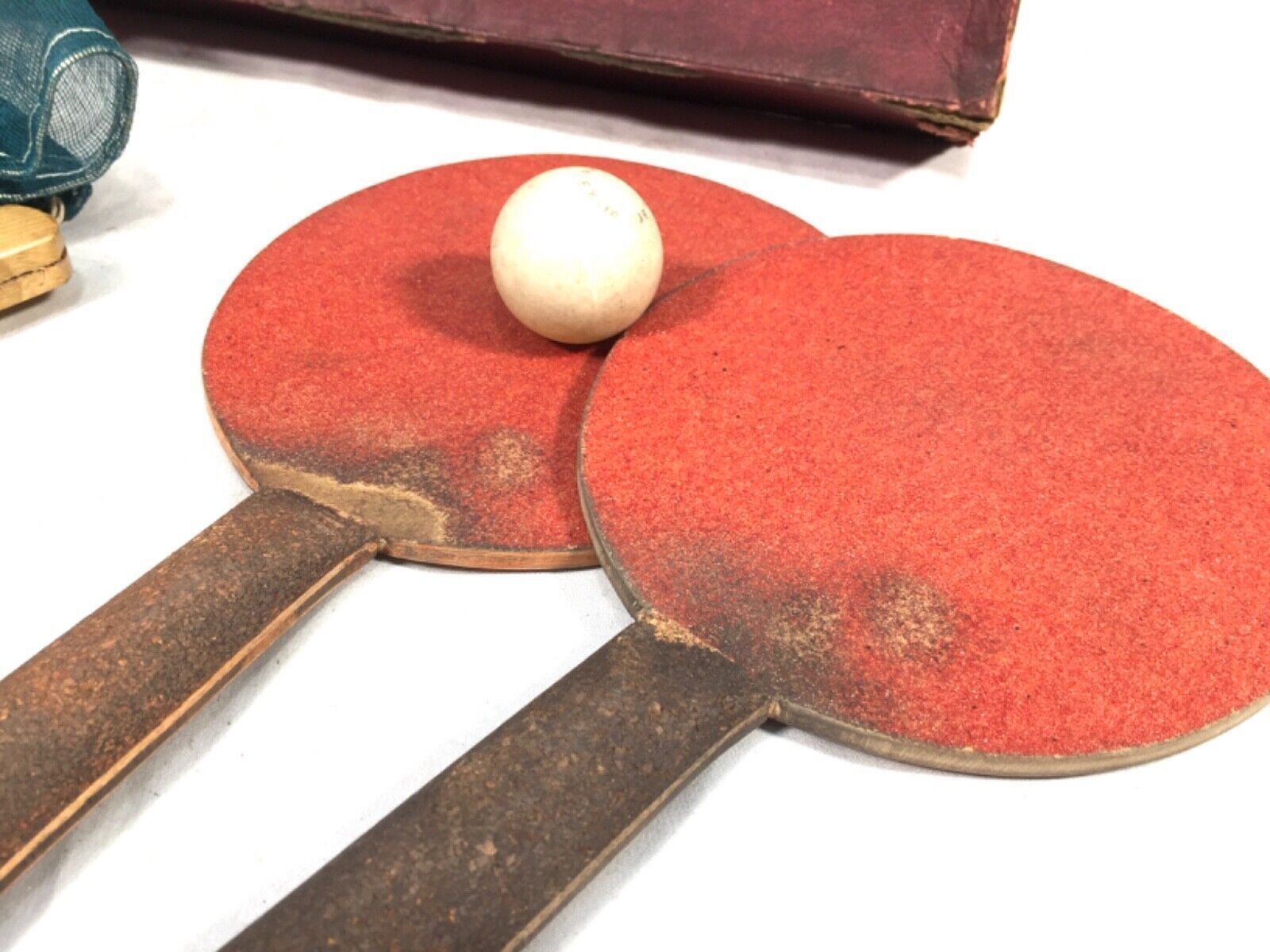Antique 1901s Tabletop Table Tennis Parlour Game Boxed / Ping Pong photo vintage