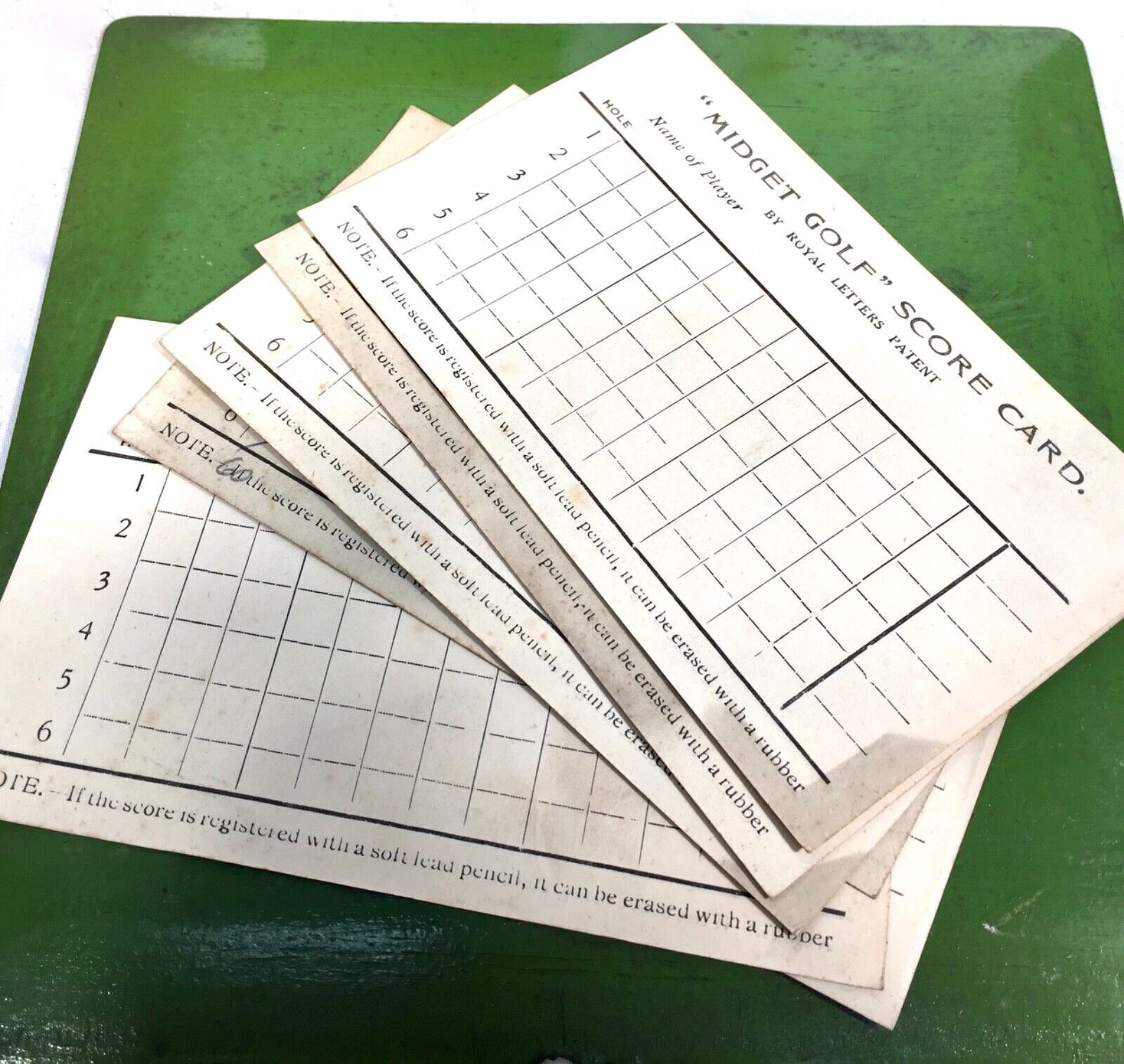 photo furniture Antique 1910s Tabletop Midget Golf Parlour Game By Royal Letters Boxed / Rare