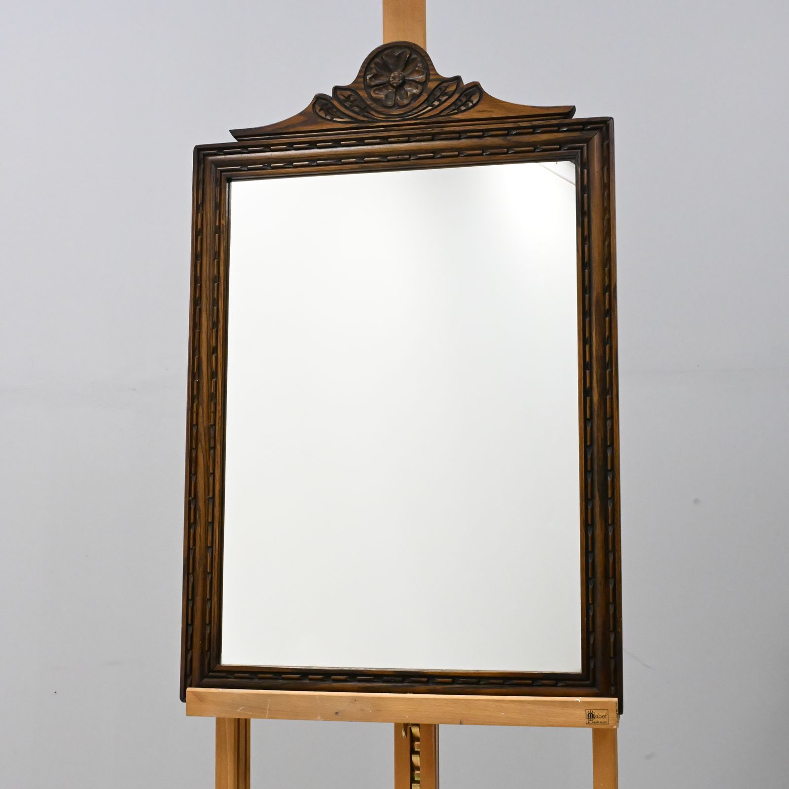 Old Charm Oak Framed Wall Mirror Heavy 80cm X 52cm Light Oak Free Delivery photo for sale