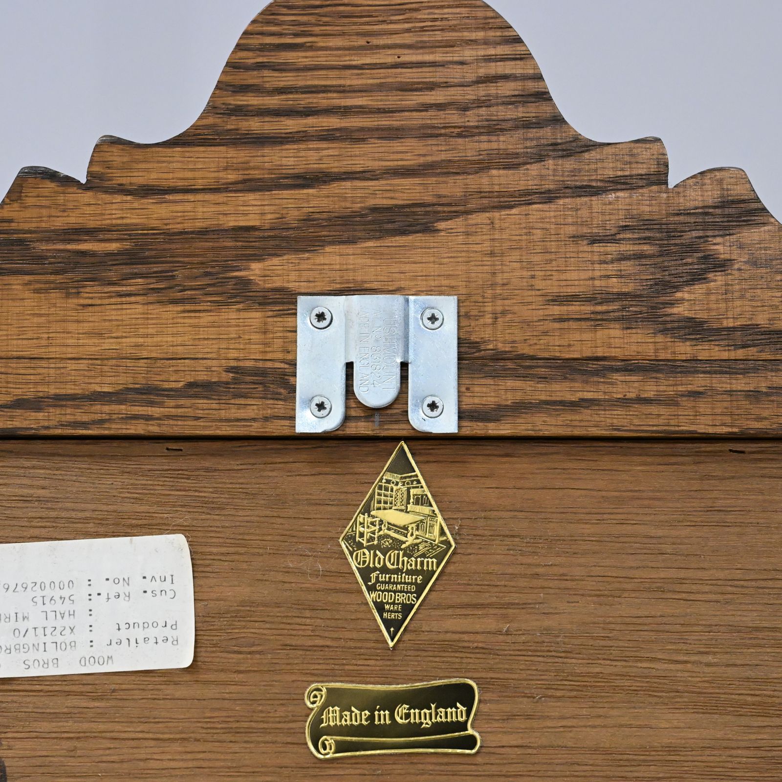 Old Charm Oak Framed Wall Mirror Heavy 80cm X 52cm Light Oak Free Delivery photo Home Decor