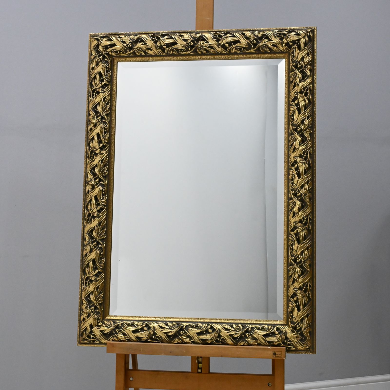 Large Gold Framed Bevelled Wall Mirror Heavy 93cm X 68cm Free Delivery photo for sale