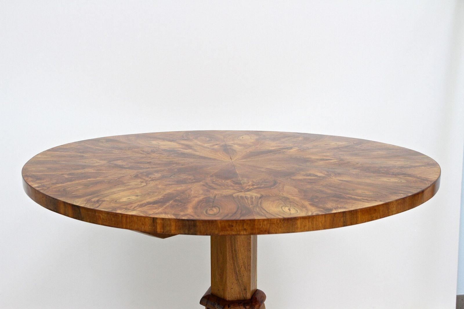 Furniture 19th Century Biedermeier Walnut Center/ Dining Table, Polished   At Ca. 1830 photo