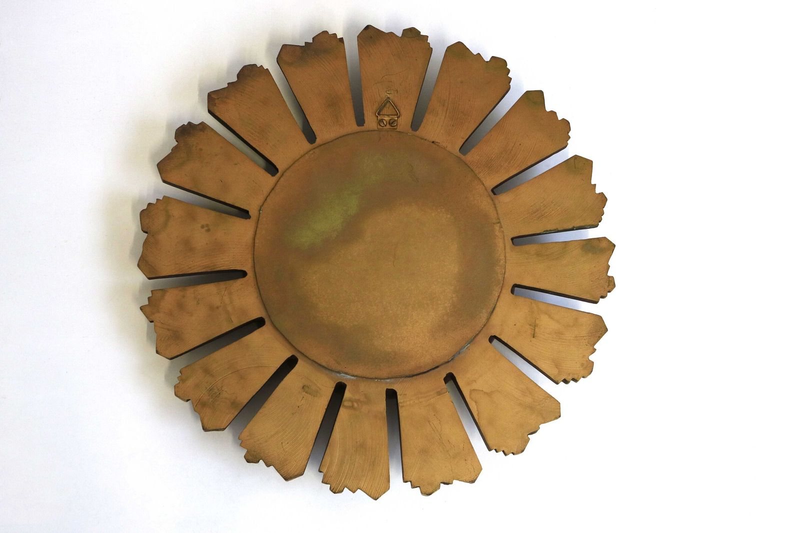 Vintage Golden Sunburst Mirror Resin Hollywood Regency Gilded Sunburst Mirror Vintage Convex Mirror Midcentury Hall Mirror 1960s photo vintage