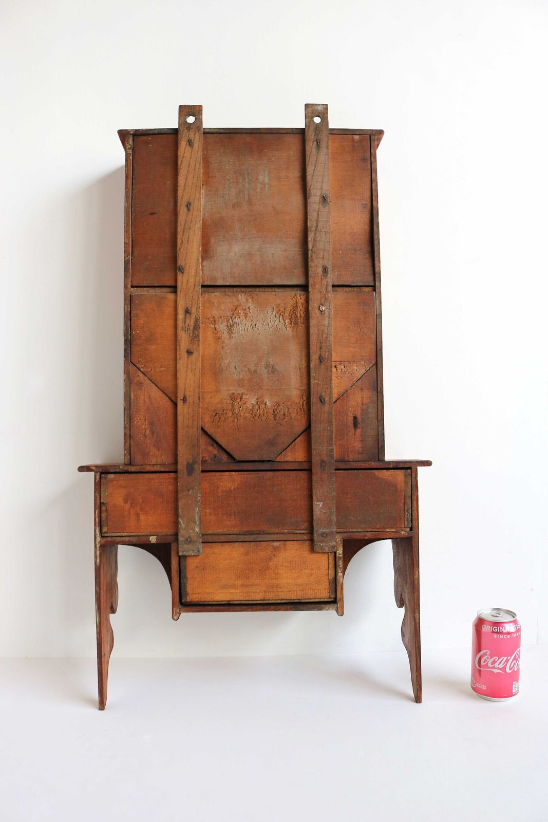 photo for sale Antique Art Nouveau Wooden Medicine Bathroom Kitchen Cabinet Beveled Mirror Small Wall Cabinet Apothecary Drawer Cabinet 1900  1910