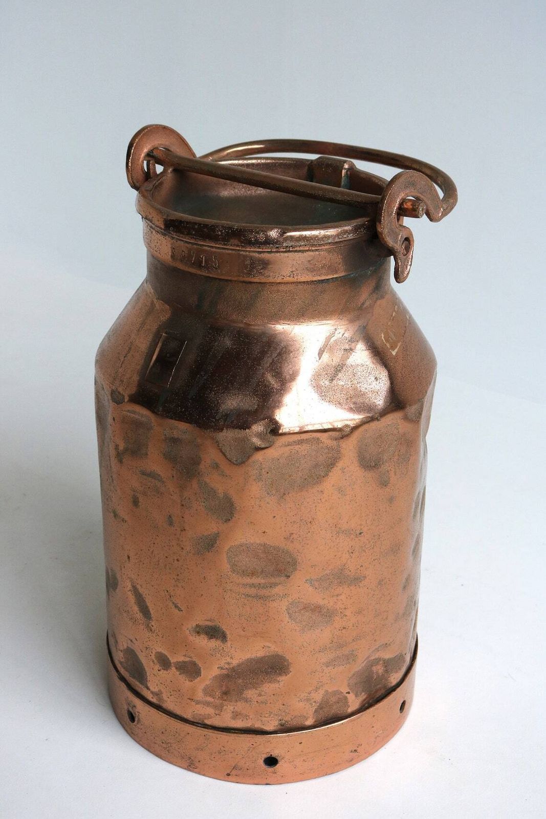 Antique Copper Plated Milk Container "Sp715", 1900s Milk Jar Umbrella Stand Holder Country Style Authentic Can Farm Late 19th Century photo 499.0