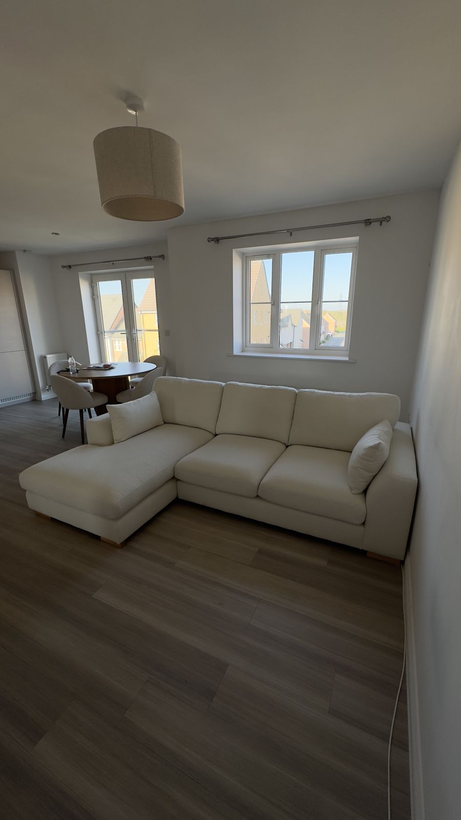 Cream Boucle Sofa, 21st Century photo vinterior