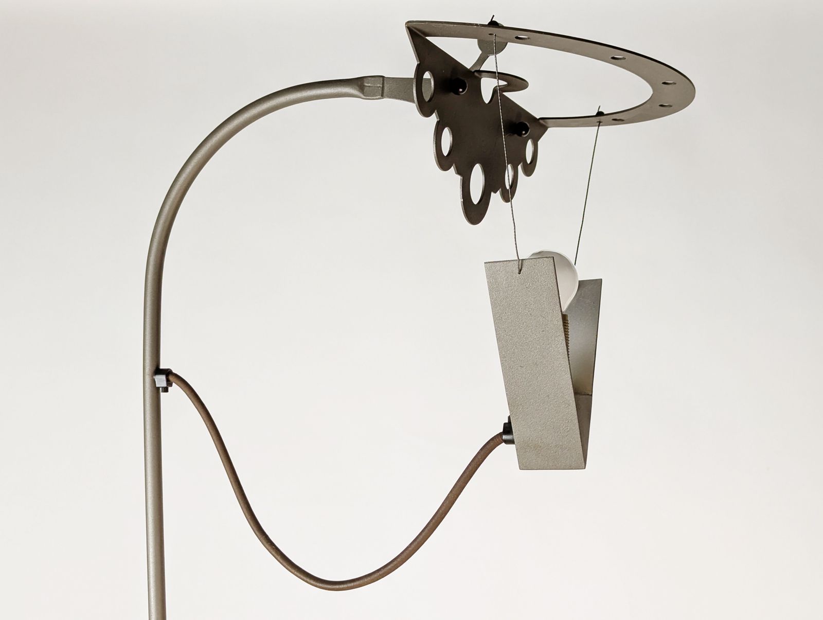 Grey Metal 1980 90s Post Modern Floor Lamp In The Style Of A. Mendini photo buy
