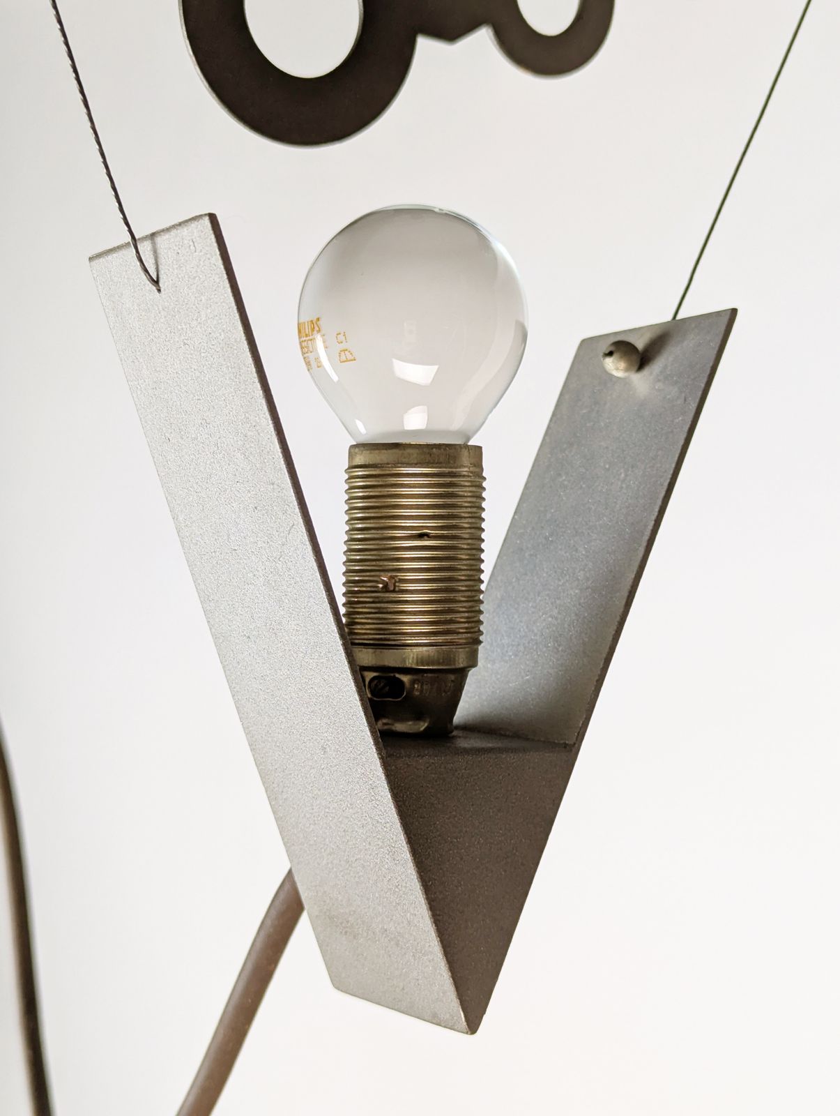 photo furniture Grey Metal 1980 90s Post Modern Floor Lamp In The Style Of A. Mendini