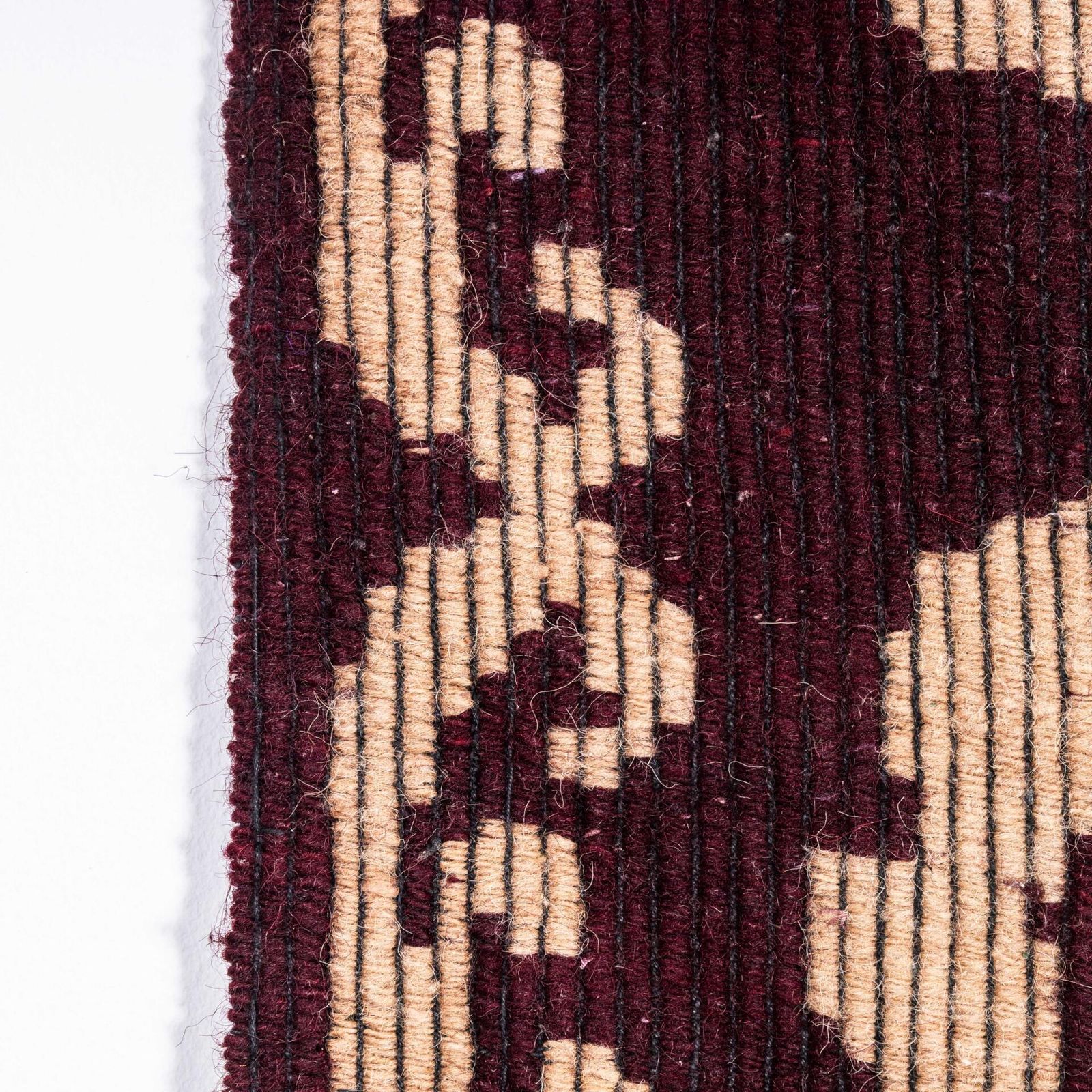 1950’s Handmade Maroon & Yellow Rose Patterned Folk Hungarian Wool Bedspread photo Textiles