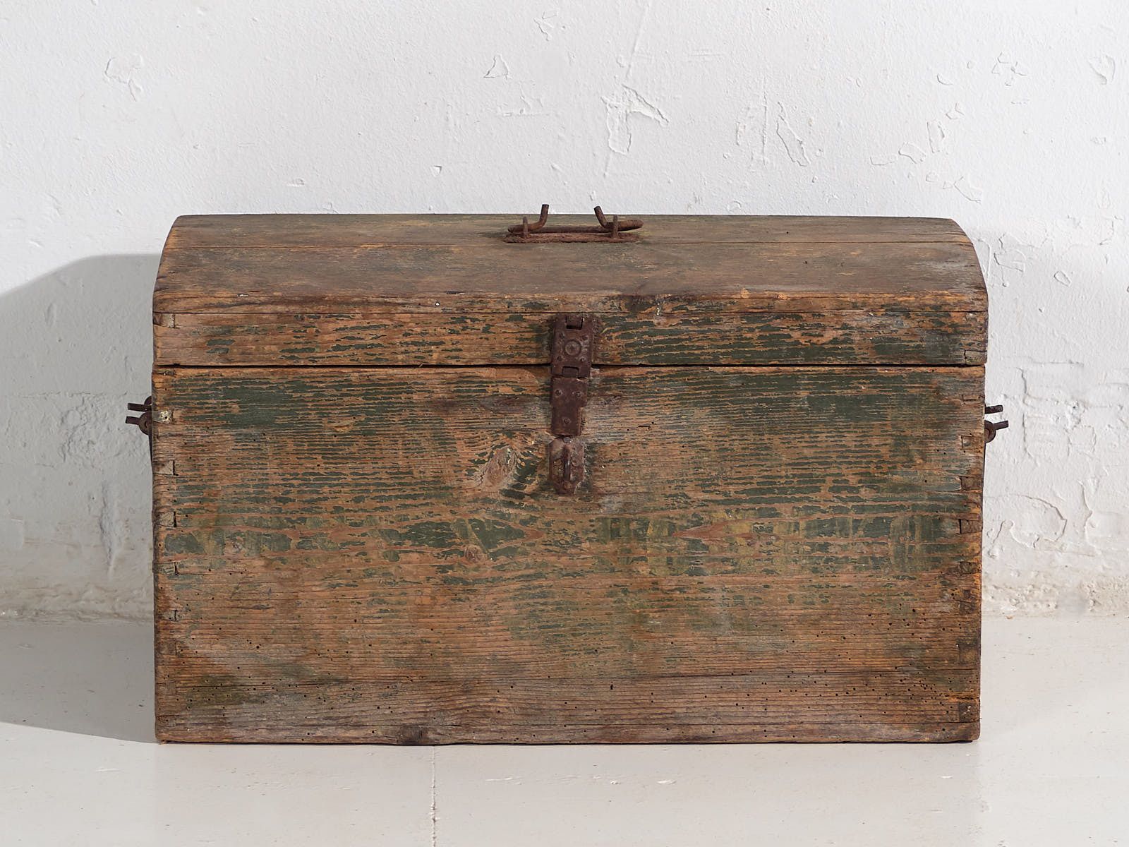 Small Antique Chest In Shades Of Green (C.1920) #78 photo vintage