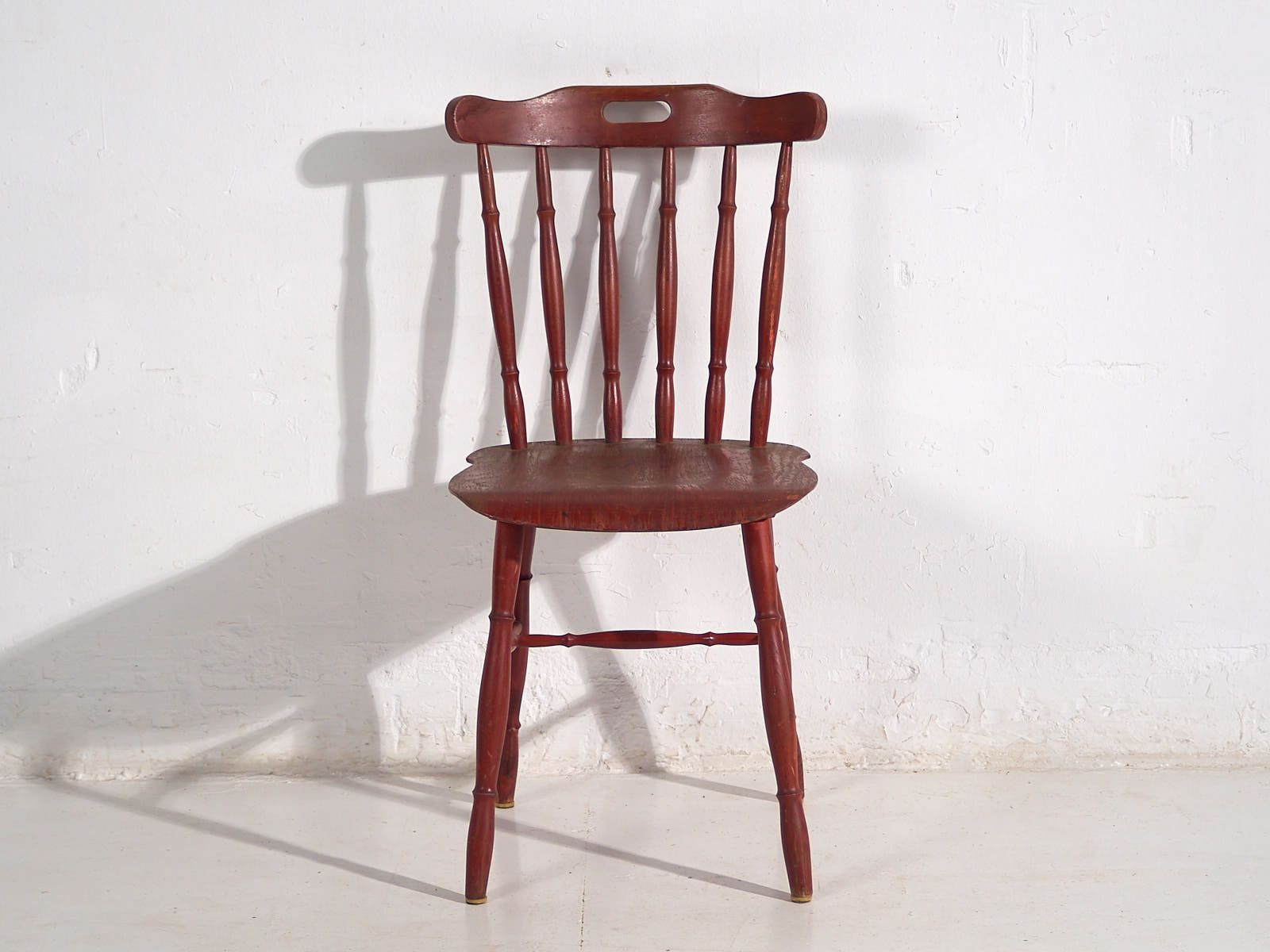 photo furniture Antique Red Windsor Style Chair (C.1920)