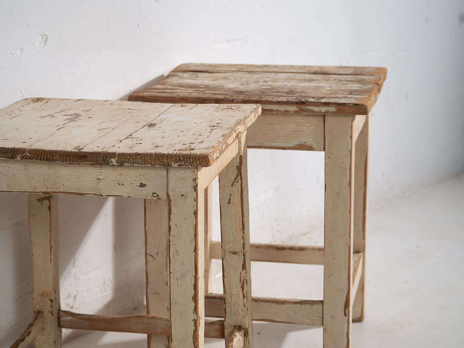 Antique Low Table Set (C.1920). Set Of 2 Pieces #5 photo Furniture