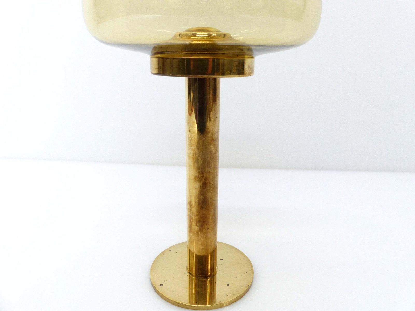 Hans Agne Jakobsson Claudia Scandinavian Candle Holder Yellow L10232 1960 photo for sale