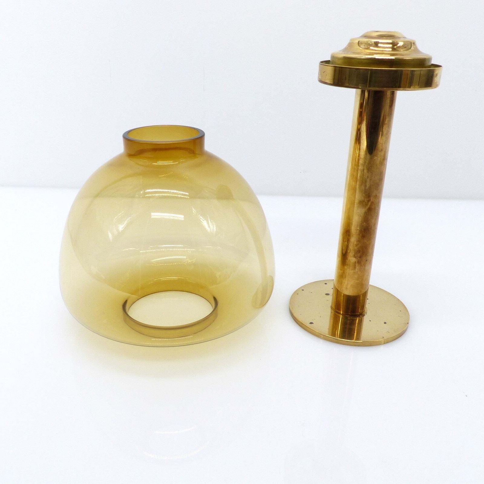 Hans Agne Jakobsson Claudia Scandinavian Candle Holder Yellow L10232 1960 photo Home Decor