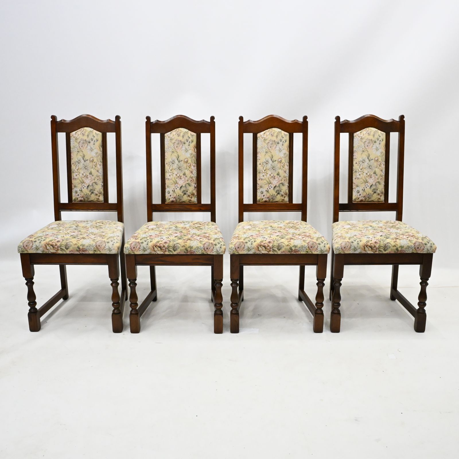 4 Old Charm Oak Dining Chairs Lancaster Range Tudor Brown Finish Free* Delivery photo furniture