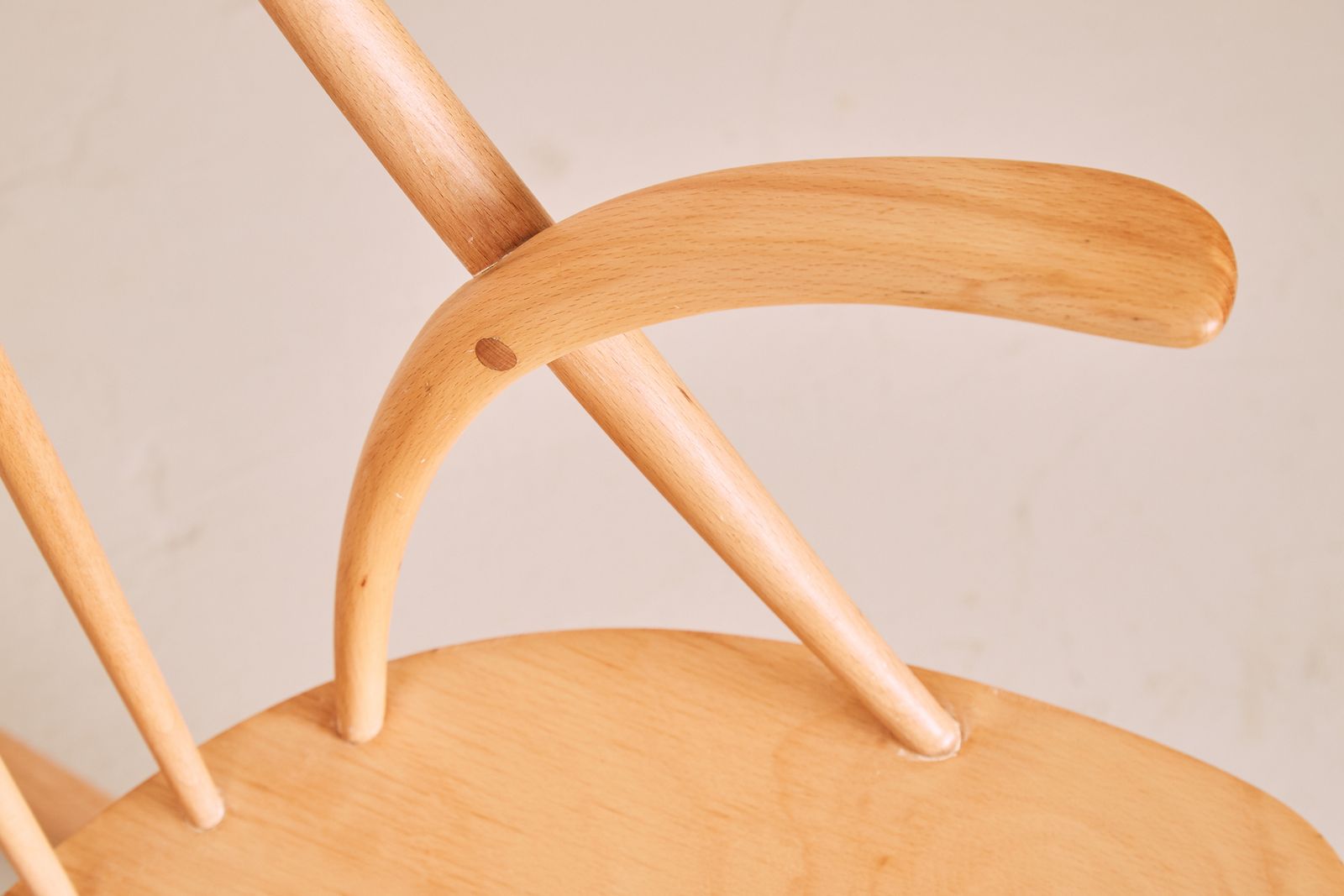 Furniture Vintage Illum Wikkelsø Iw3 Gyngestol No. 3 Rocking Chair For Niels Eilersen   Mid Century Danish photo